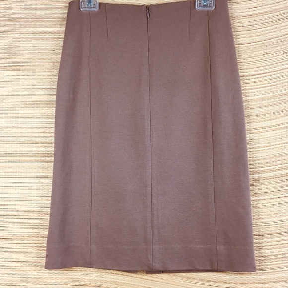 MM. LAFLEUR Greenpoint Pensil Skirt With Front Slit In Camel Color Size 4 - Picture 4 of 9
